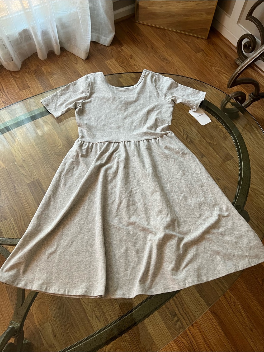 NWTS Nordstrom Girls' Short-Sleeve Light grey Casual Dress